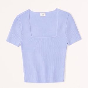 Abercrombie & Fitch - Periwinkle Ottoman Squareneck Sweater Tee